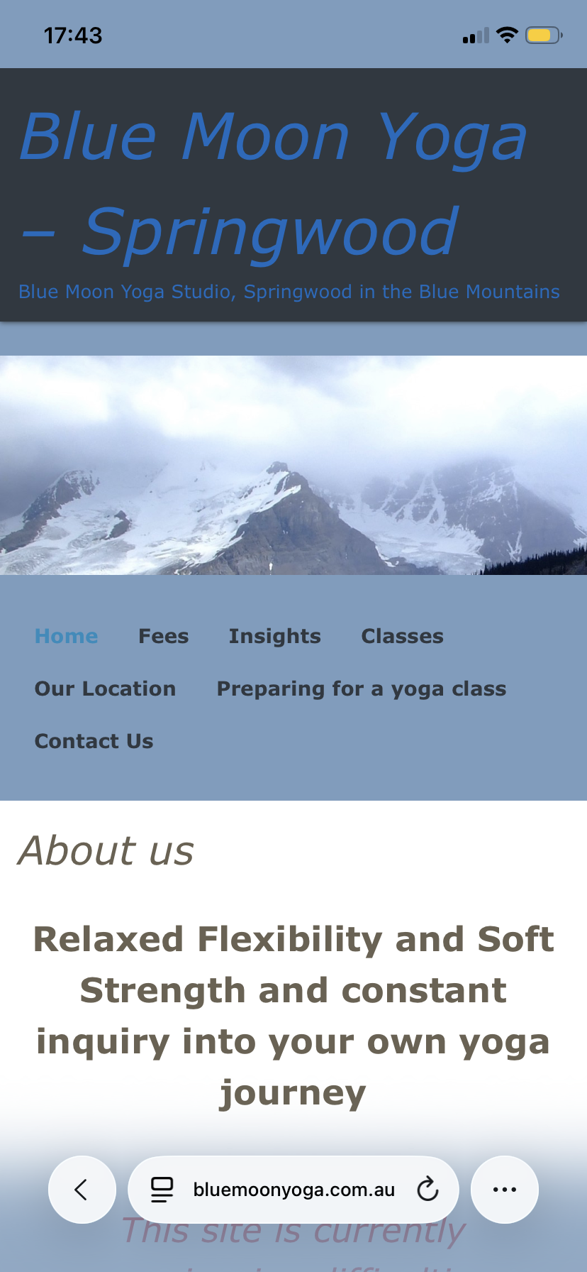 Blue Moon Yoga old website